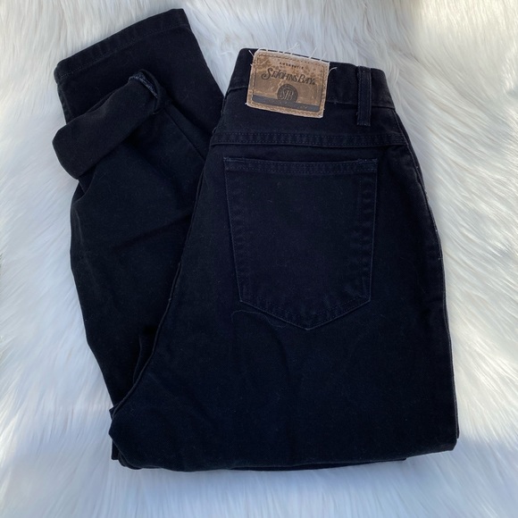 SOLD / VINTAGE • black high waisted jeans - Picture 2 of 8